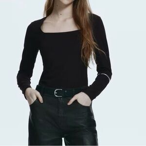 H&M Elegant Black Long Sleeve Women's Top